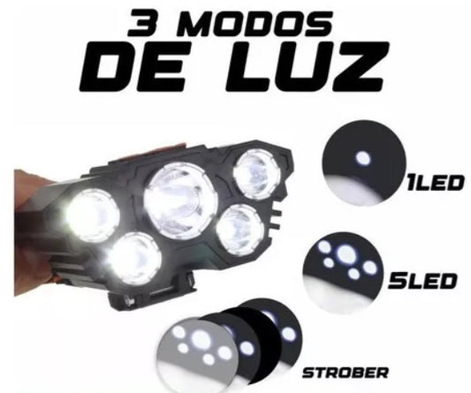 linterna minera led 2000 lumens