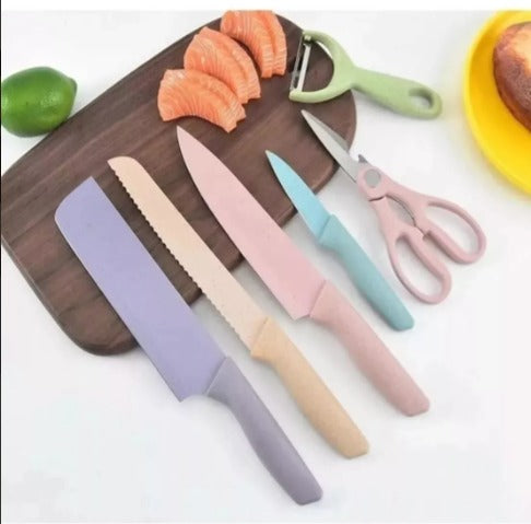 Juego Set Cuchillos Cocina X 6 Piezas